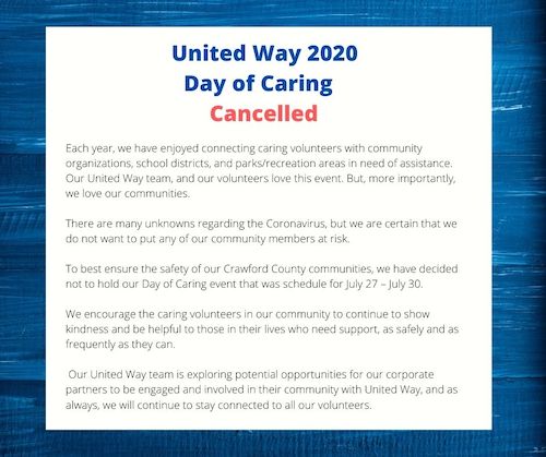 day of caring cancelled